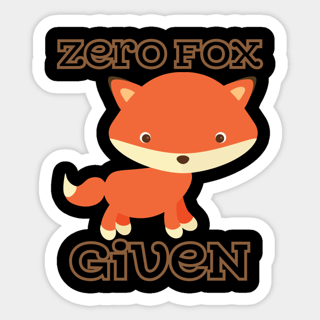 Zero Fox Given Sticker by Pasfs0